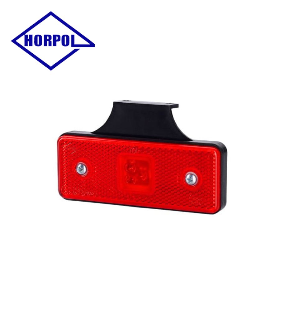 Horpol feu de position rectangulaire support rouge