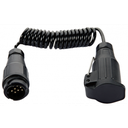 Câble spiralé fiche/prise - 8 pin - 12V - 3m