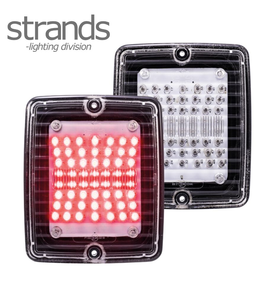 [FR800128] Strands feu antibrouillard rectangulaire Izeled lentille transparente