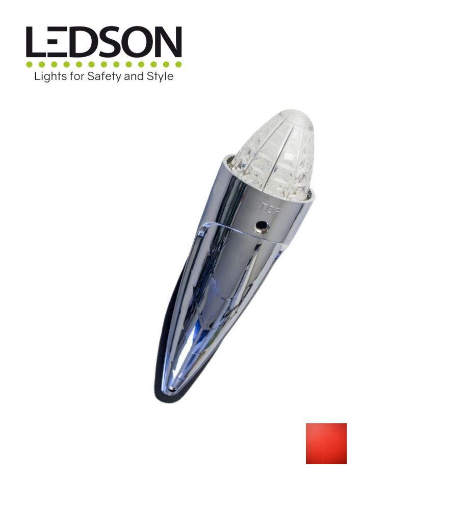 [FG8001632] Ledson feu torpille lumière rouge lentille transparente 24v