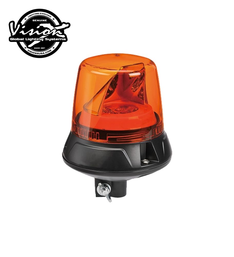 [GL85664A] Vision X gyrophare optitech orange sur poteau lentille orange
