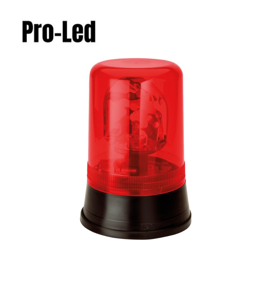 [GL59524R] Pro Led Gyrophare Halogène 24v fixe Rouge