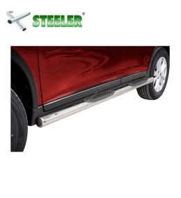 [X-TRAIL-R1470-PR-02-I] Marche Pied avec revêtement en plastique Nissan X-Trail 2014-2017-2018-.... (Poli)
