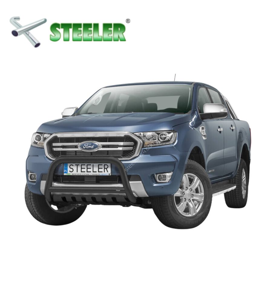 [R19-R1970-04] Steeler Pare Buffle avec plaque de protection Ford Ranger 2019-2022 (Poli)