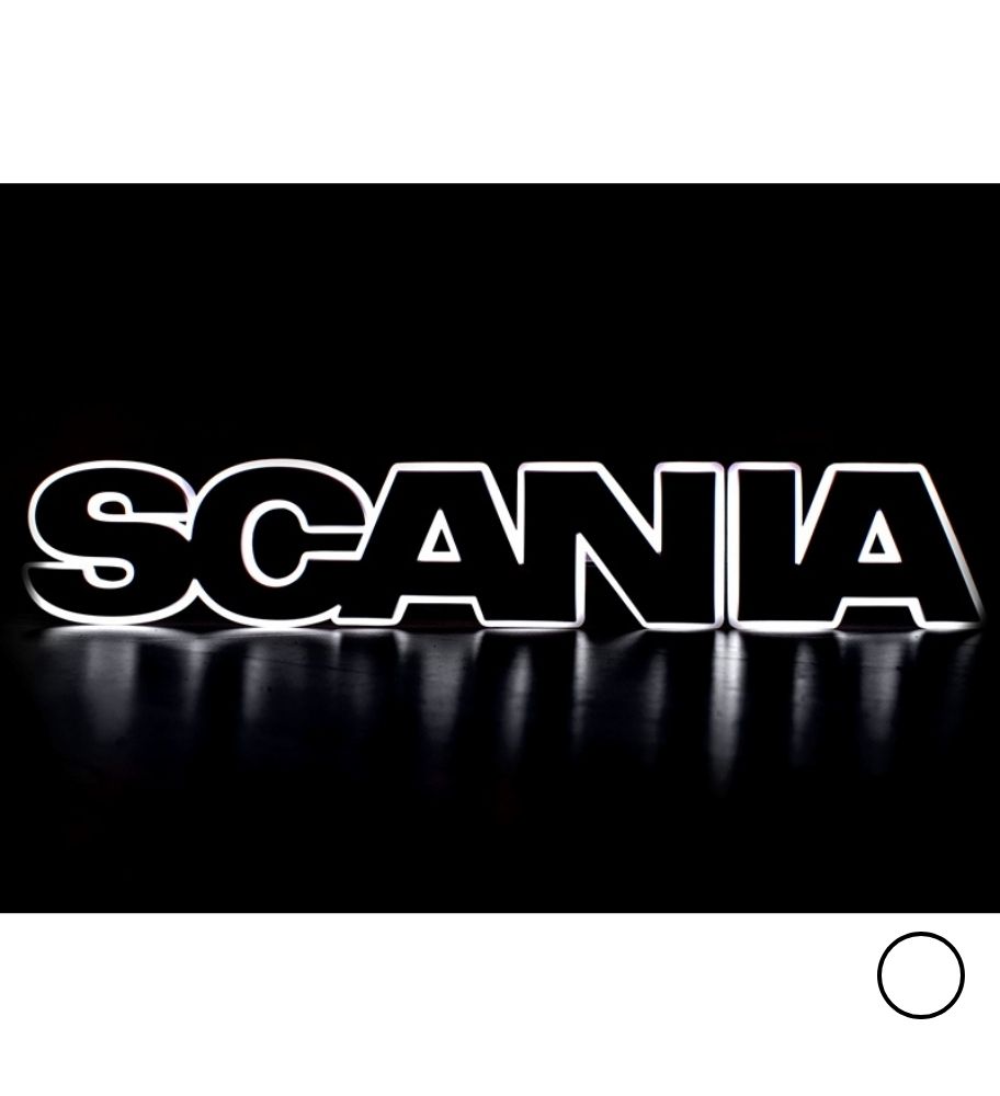 [S240875CW] Base lumineuse Logo Scania Blanc 