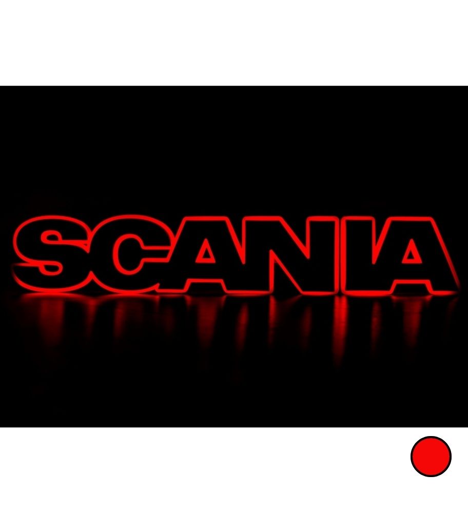 [S240875RD] Base lumineuse Logo Scania Rouge