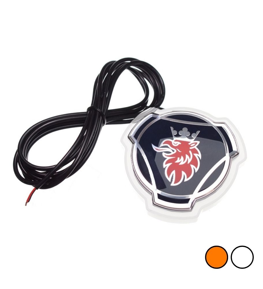 [S240873AMCW] Emblème Scania d'origine bords Led orange/blanc Base givrée