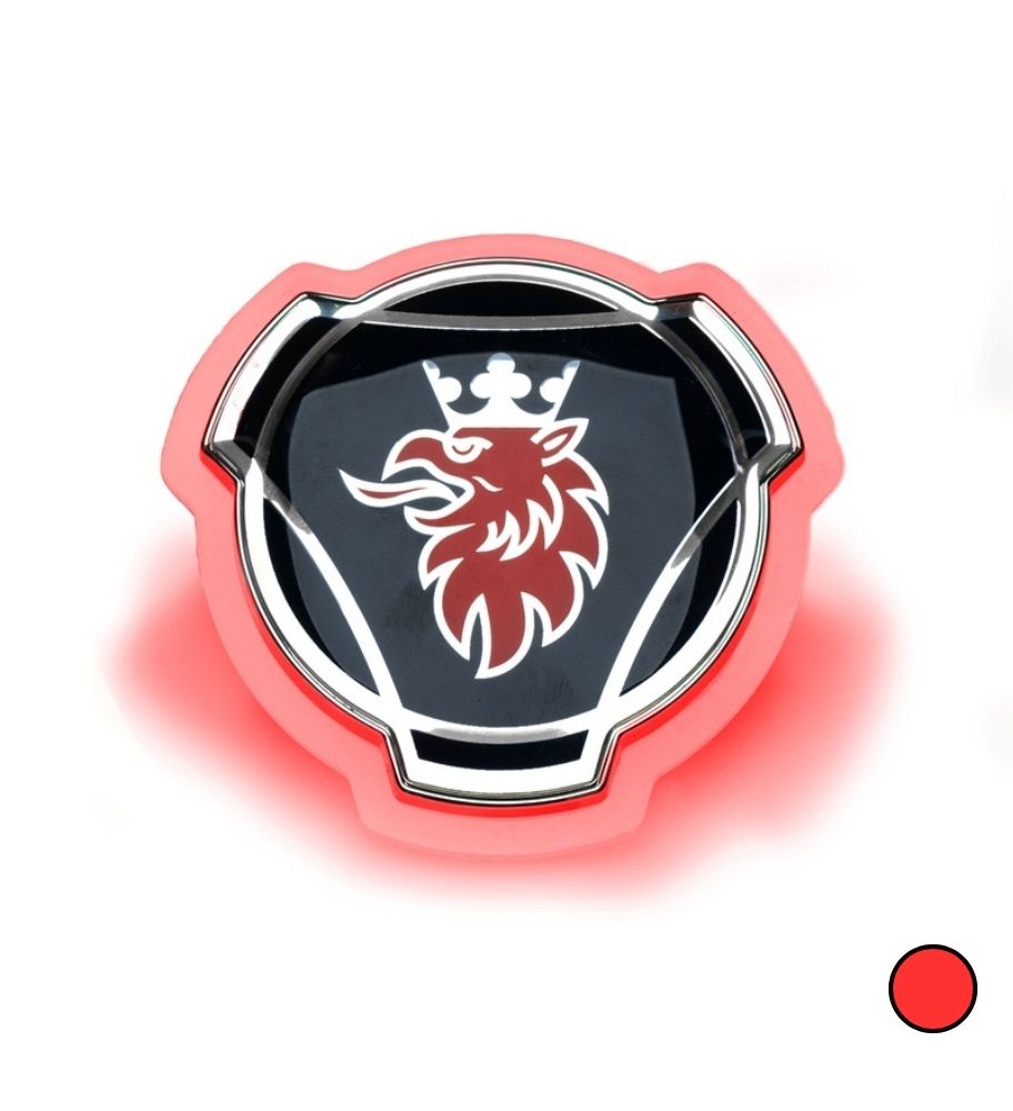 [S240873RD] Emblème Scania d'origine bords Led rouge Base givrée