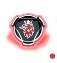 Emblème Scania d'origine bords Led rouge Base givrée
