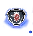 Emblème Scania d'origine bords Led bleu Base givrée