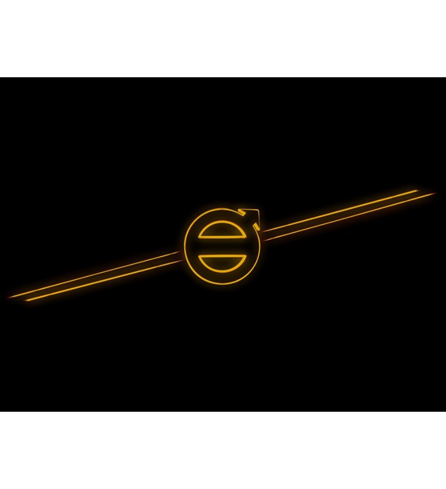 [V249116AMCW] Base lumineuse lignes diagonales Volvo 2020+ orange et blanc