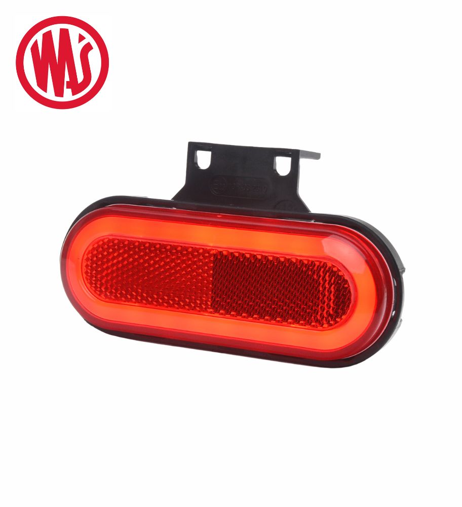 [FG1400W198] Was Feu de position Ovale Néon rouge catadioptre