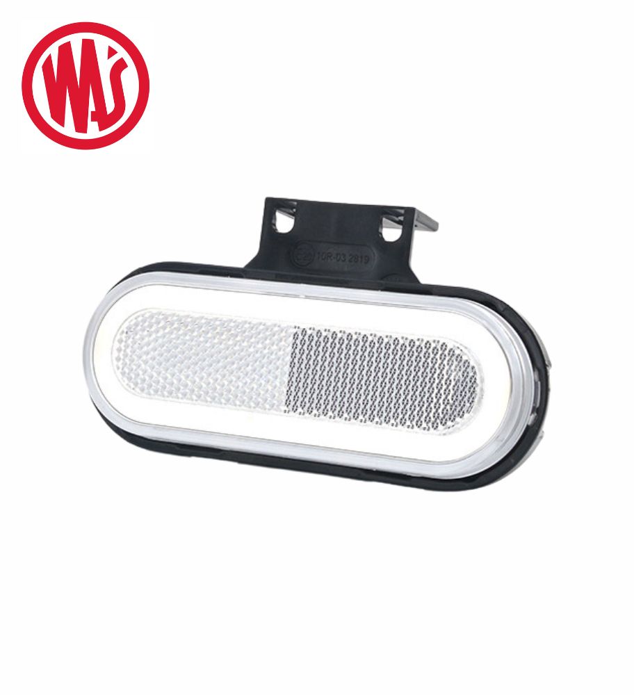 [FG1401W198] Was Feu de position Ovale Néon blanc catadioptre 