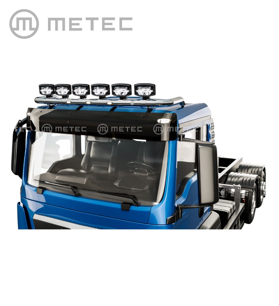 [854145XL] Barre de toit Wide Man TGX 2007-20 XL/L  avec  feux de position (Poli)