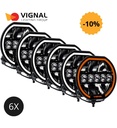 Vignal 6 phares de route  longue portée 9" 5190lm 144W