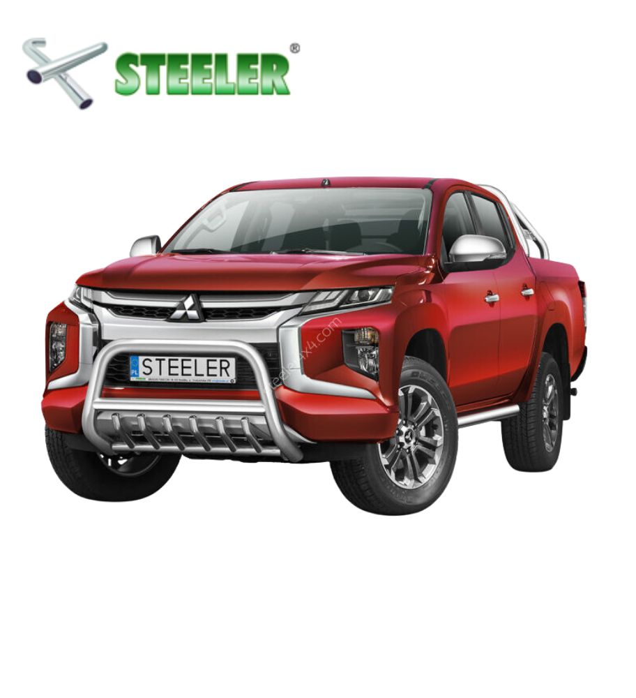 [L200-R1970-00-i] Pare Buffle avec grille Mitsubishi L200 2019-... (Poli)