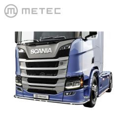 [BS864503770P] Barre de Spoiler F-Liner Scania R Série 2016-... pare-chocs haut avec feux de position (Poli)