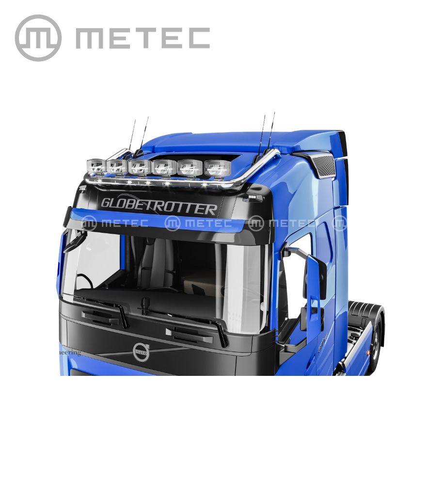 Wide roof bar Volvo FH 20-... Globetrotter XL roof with parking lights
