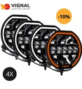 Vignal 4 phares de route longue portée 9" 5190lm 144W