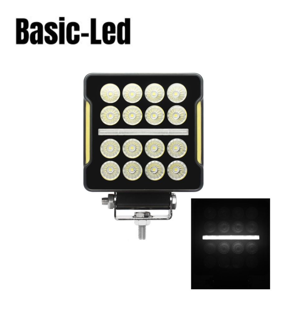 [PL0181L] Basic Led Phare de travail carré 20W avec feux de position