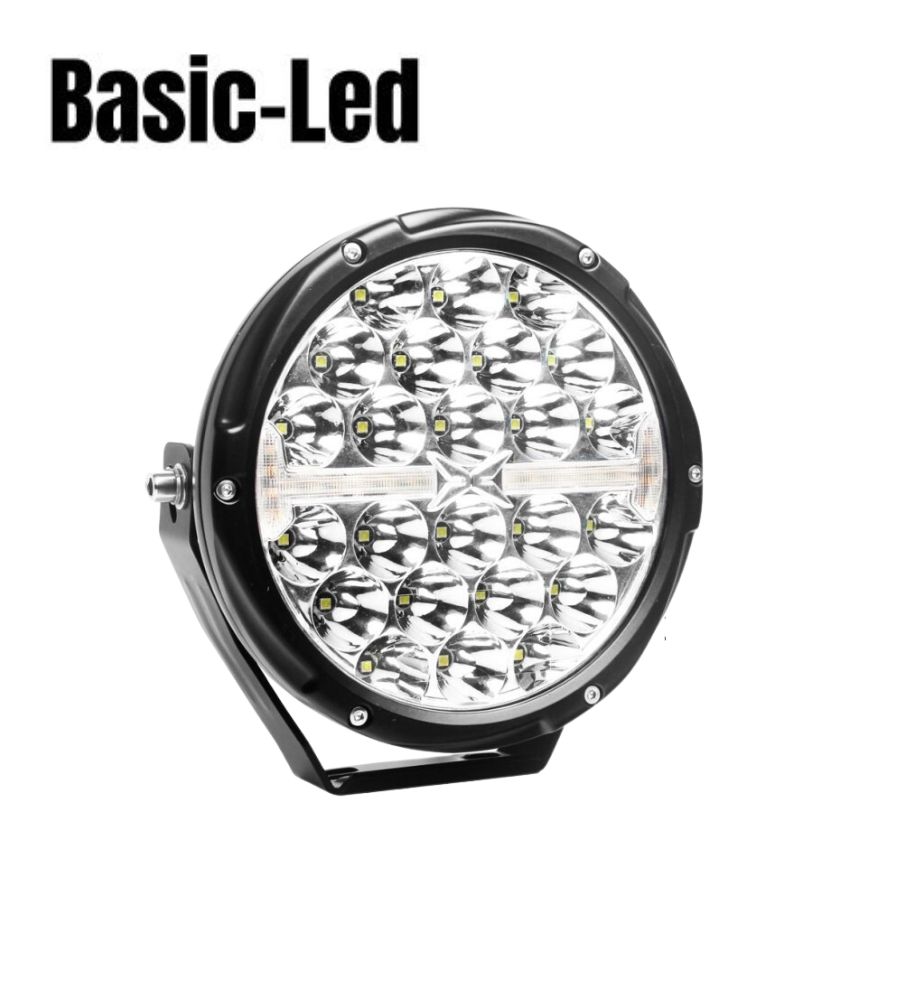 Basic Led phare de route Longue portée rond avec  Flash