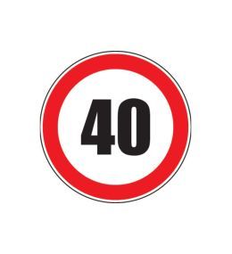 Disque limitation de vitesse Adhésif 40KM/H