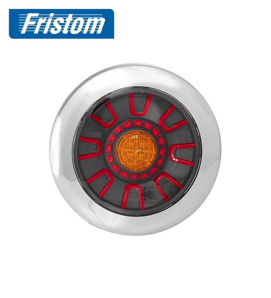 [FR313FTLEDCHROME] Fristom Round rear stop lamp and chrome cable indicator