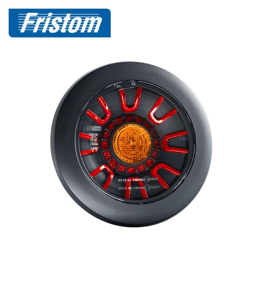 [FR313FTLEDNOIR] Fristom Phare arrière rond stop et clignotant Noir câble