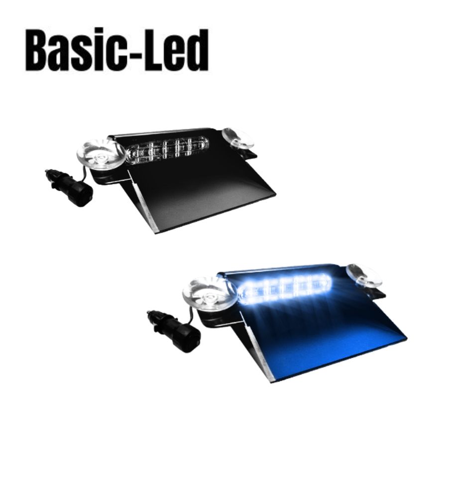 Basic Led Flash tableau de bord 6 Led Bleu 12W