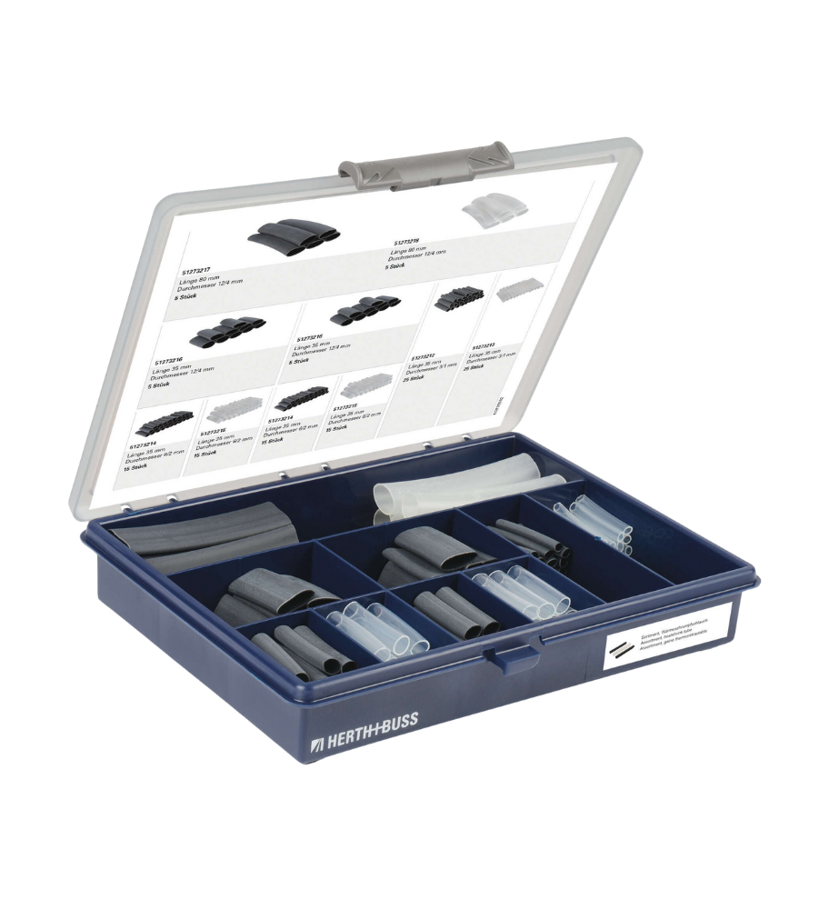 [51273003] Assortiment de gaines thermorétractables avec colle intérieure