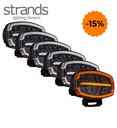 Strands 6 Phares de longue portée rectangulaire Firefly one 10 500lm avec flash