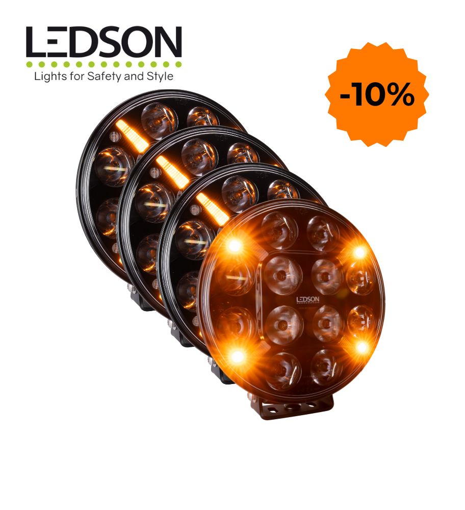 [PL33491238A] Ledson 4 Phares de route longue portée Pollux 9+  avec voyant Powerboost Gen3