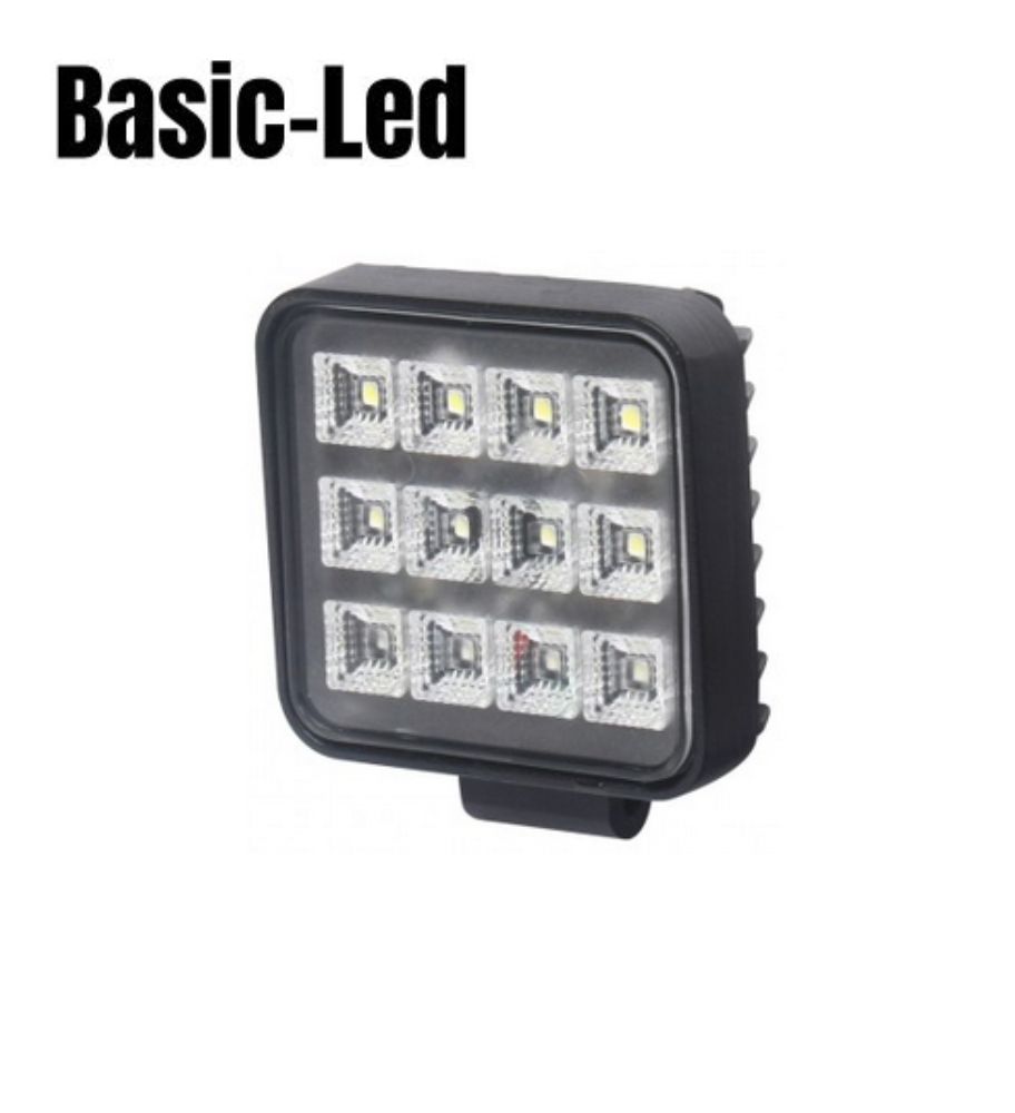 Basic Led Phare de travail carré avec interrupteur 12W