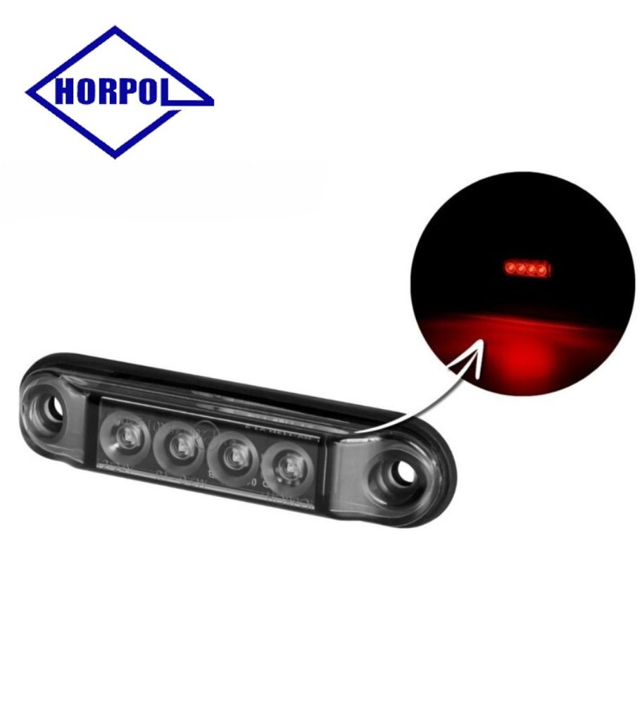Horpol Feu de position Slim Graphite Dark Rouge