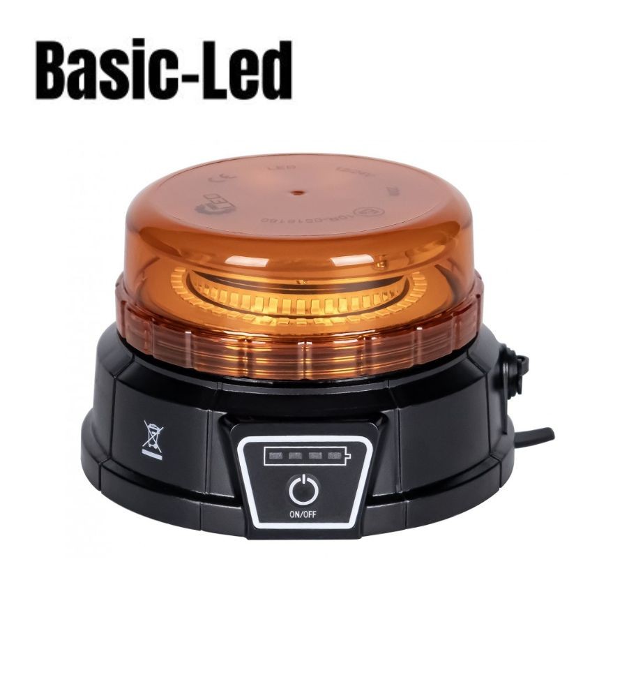 [GL0058WLRCALR] Basic Led Gyrophare Magnétique 20W télécommande orange