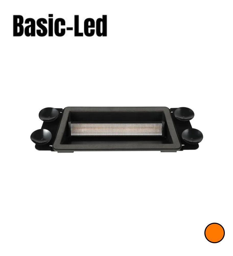 [F0054LW] Basic Led Flash Pare Brise orange 12/24v 25cm