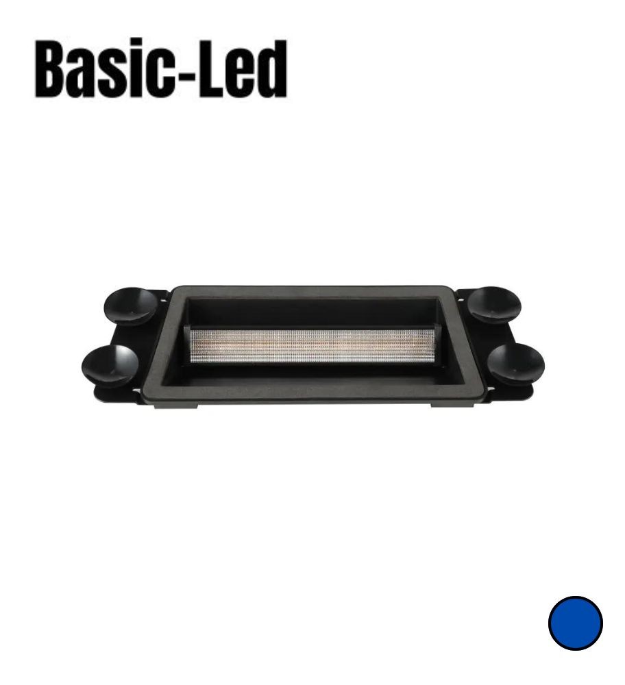 [F0055LW] Basic Led Flash Pare Brise Bleu 12/24v 25cm