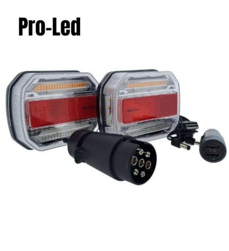 [FR9558CA] Pro Led Phare arrière de remorque Sans fil 7 pôles 12/24V