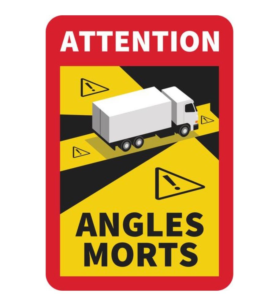 Autocollant "angle mort" camion