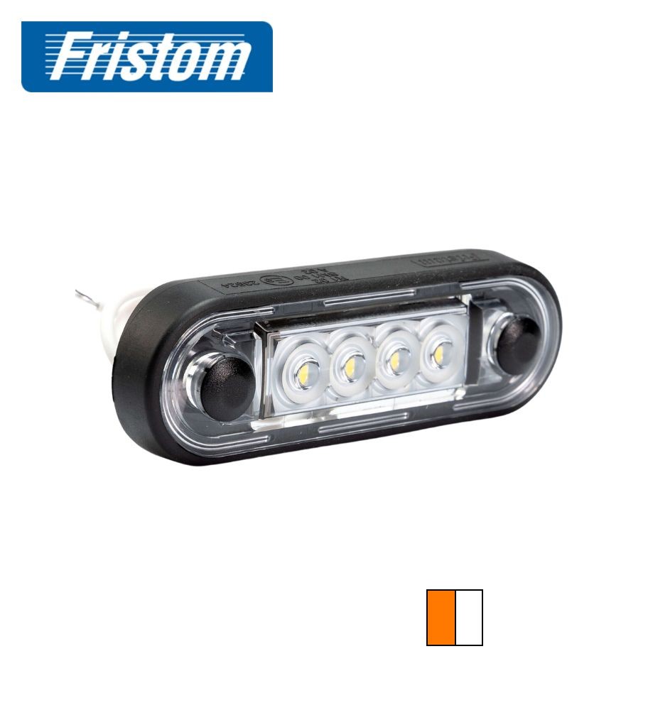 Fristom feu de position rectangulaire 4 Led bi-color blanc-orange