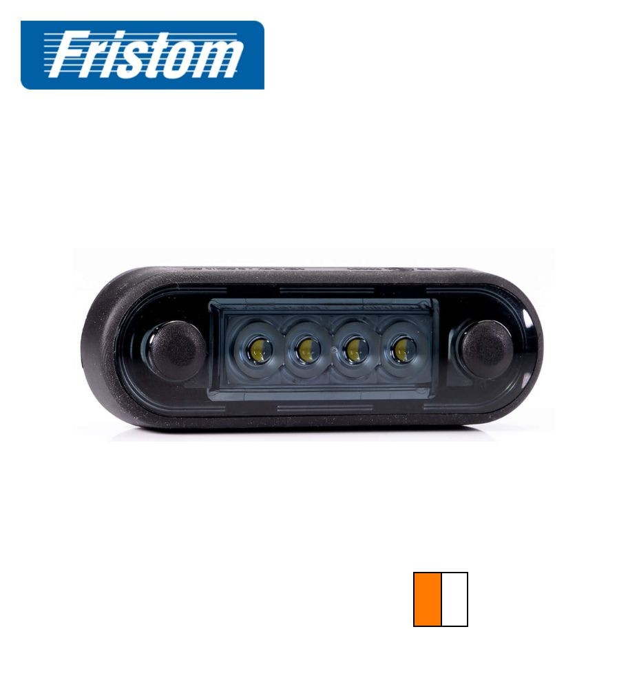 [FG073BZDARKFT] Fristom feu de position rectangulaire 4 Led Dark bi-color blanc-orange