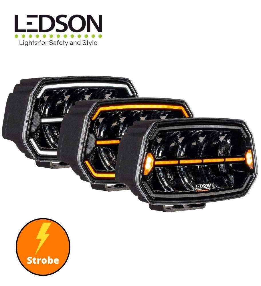 [PL33491263] Ledson Feu de route Longue portée Epix10+ 8220lm avec flash cadre blanc