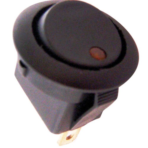 Mini interrupteur à bascule lumineux ambre 12V ON-OFF
