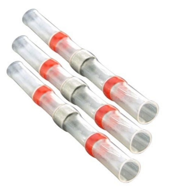 [581] Connexion soudée thermorétractable rouge 0.5-1.5mm² (25 pièces)