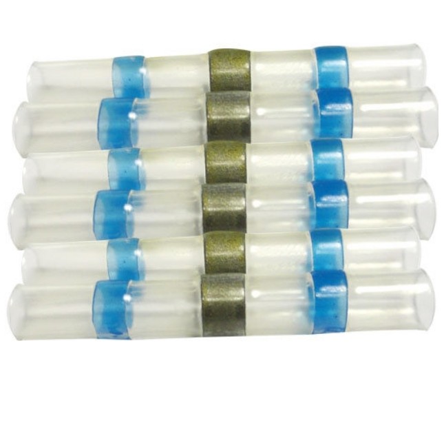 Connexion soudée thermorétractable bleu 1,5-2,5mm² (25 pièces)