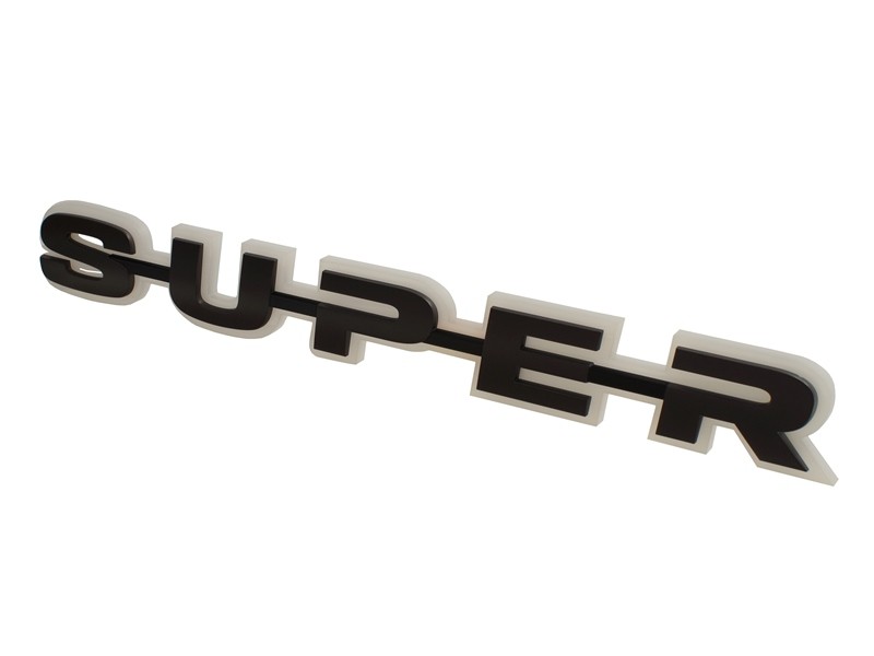 [240869-AMCW] Base lumineuse LED pour logo Scania SUPER d’origine blanc/orange