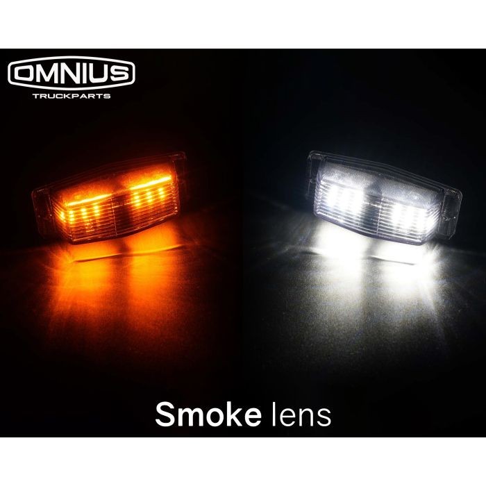 [FG360036] Ledson Omnius feu de position blanc xénon + orange double LED  lentille fumée 24v