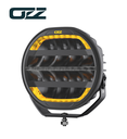 OZZ XR3 Phare longue portée noir avec feu de signalisation 9"