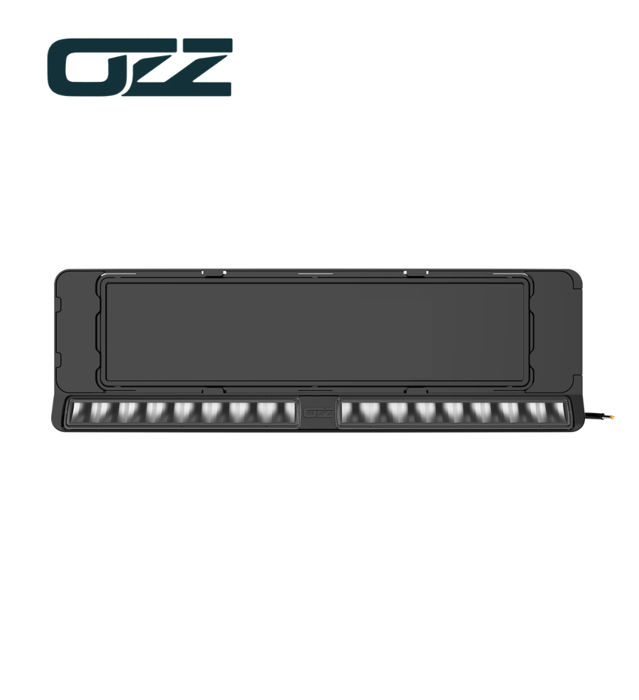 [PL88219] OZZ Support de plaque d'immatriculation noir avec barre lumineuse
