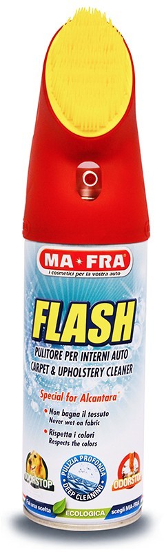 Foaming spray interior cleaner with